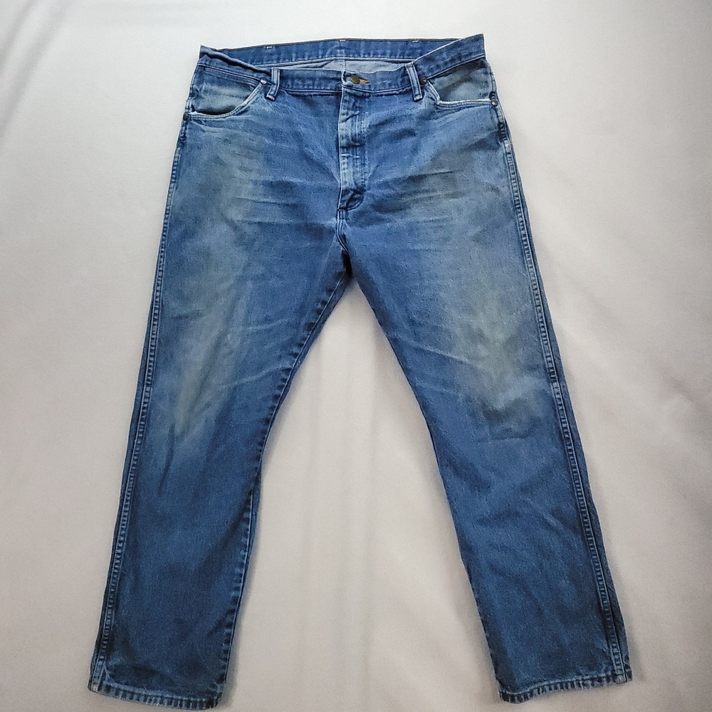 Vtg Wrangler Jeans Men's 40x30‎ (Actual 38x29) Made In USA 13MWZ Blue Good Fade